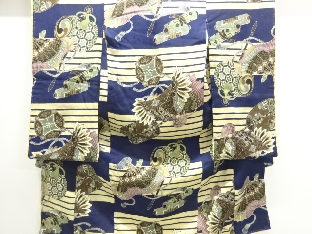 JAPANESE KIMONO / ANTIQUE KIMONO FOR BOYS / SILK / KINSHA / TREASURES